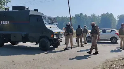 pulwama encounter  firing stops  searches on