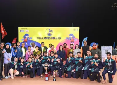 dps srinagar student wins bronze medal in beach games 2024