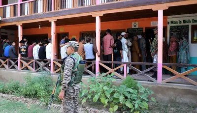 jk polls  83 year old man plants sapling near mendhar polling booth ahead of voting