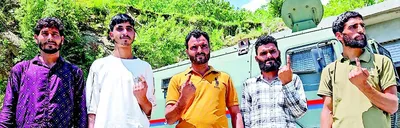kandi villagers reach polling station amid fear  shadow of guns