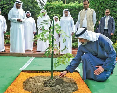 3rd generation uae leadership honours mahatma gandhi