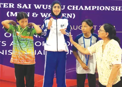 khelo india s golden girl  sana sheeraz shines in wushu