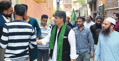 arif laigaroo continues poll campaign in habba kadal