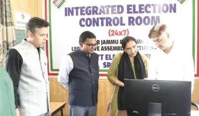 general observers for srinagar inspect mcmc  election control room