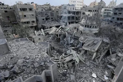 massive devastation as israel hamas clashes reach 100th day