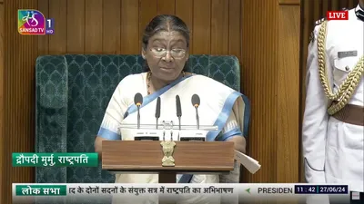 president droupadi murmu addresses a joint session of both houses of parliament