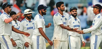 india suffer early blow after sundar stifles new zealand in 2nd test