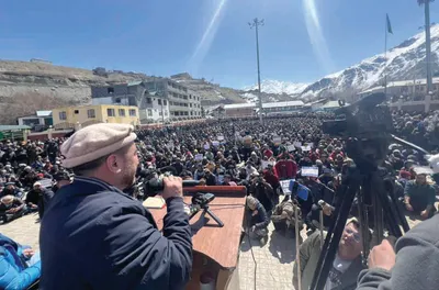 kargil observes half day bandh  protest rally taken out