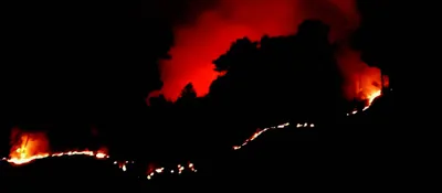forest fire continues at loren block in poonch