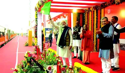 pm modi flags off 2nd vande bharat train from new delhi to katra