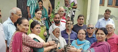 wcws distributes free fruit tree saplings in bhalwal village