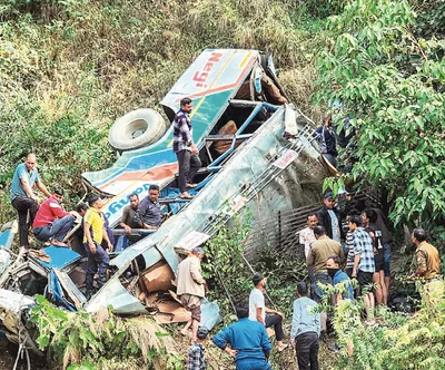 36 killed as bus falls into gorge in uttarakhand