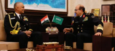 strengthening maritime bonds    chief of royal saudi naval forces holds talks with indian navy chief