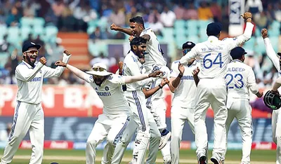 2nd test   india beat england by 106 runs  level series 1 1