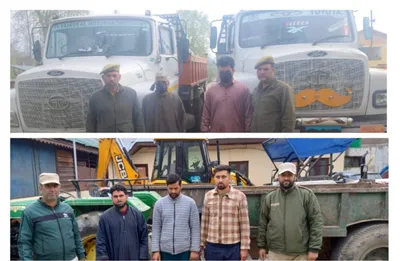 8 drivers arrested in baramulla for illegal transportation of minerals