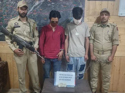 two drug peddlers with contraband held in baramulla  police