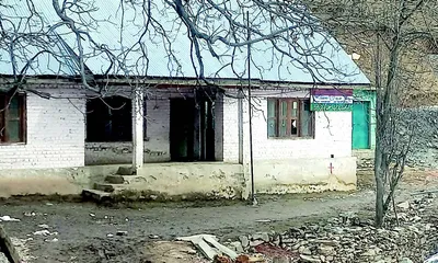 students brave risk in continuing education from dilapidated school building in kangan