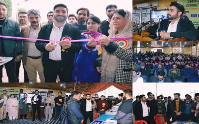 dc budgam inaugurates job fair at sam college