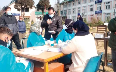 special covid testing drive held at nit srinagar