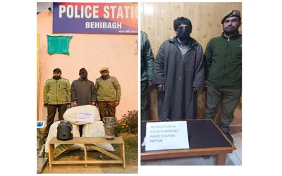 2 drug peddlers arrested in baramulla  kulgam