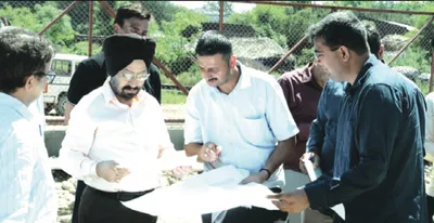 dg yss reviews sports infrastructure progress at khel gaon nagrota