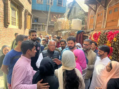 j k congress chief visits fire victims in batamaloo