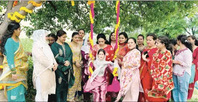 aryans celebrates teej festival with great fervour