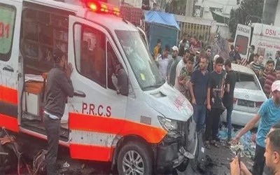 israel intensifies airstrikes in gaza  ambulance convoy attacked