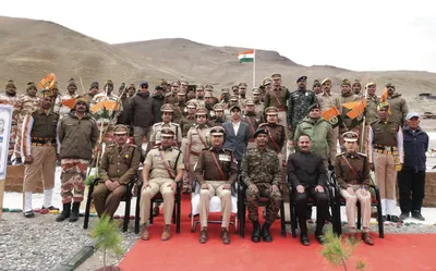 dg rpf leads tribute at hot springs in ladakh