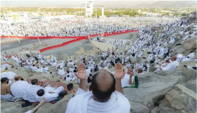 sacred stand at arafat as spiritual journey of 1 8 million pilgrims reaches its zenith