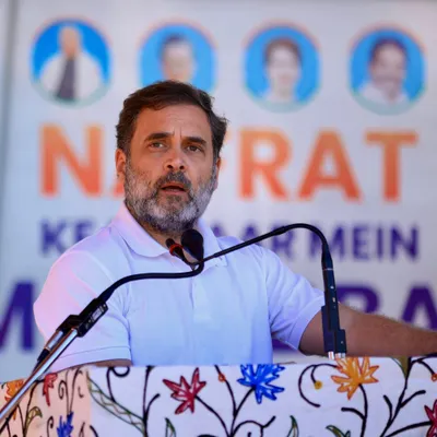 rahul gandhi’s gaffe at j k poll rally prompts bjp to hurl ‘balak buddhi’ jibe