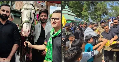 ashura procession taken out in sumbal