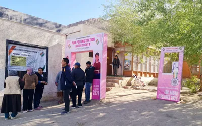 voting begins in ladakh ls seat on warm  sunny day
