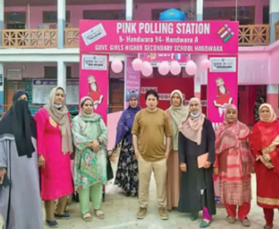 pink polling stations bring sense of empowerment to female staff
