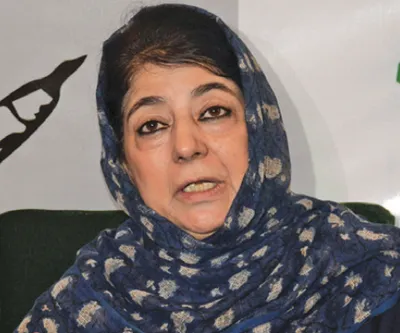 j k will never have bjp government  mehbooba mufti