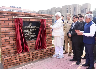 lg lays foundation stone for innovation tower at university of jammu